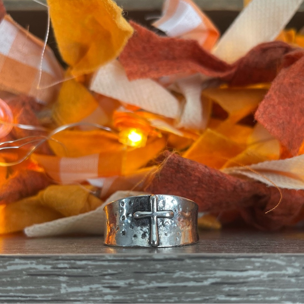 Silver Cross Ring